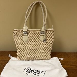 Brighton Eva Straw /Leather Tote